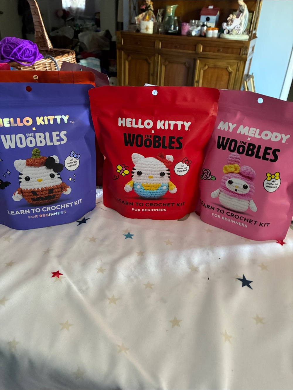 Woobles hello kitty and my melody crochet kits